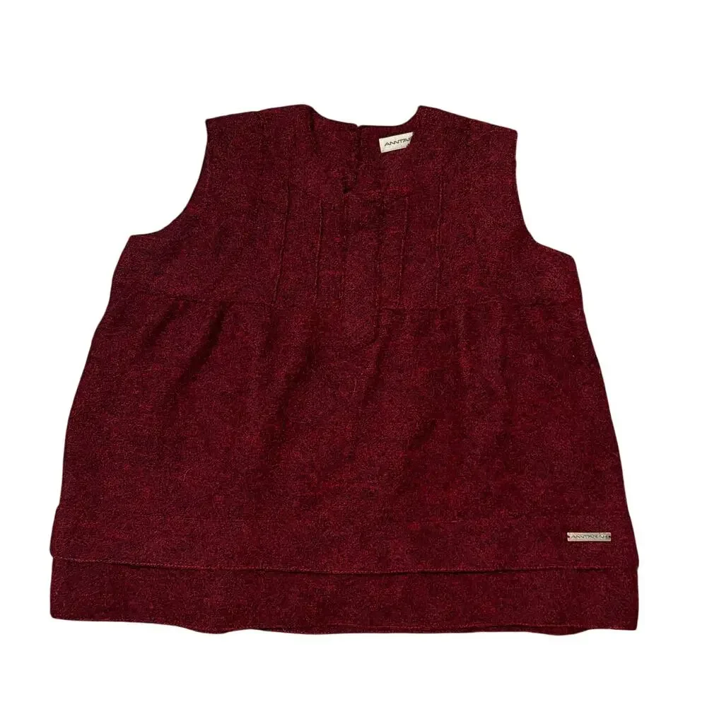 Anntarah Alpaca Wool Dress Red Black Jumper Shell Girls Toddler‎ Size 4